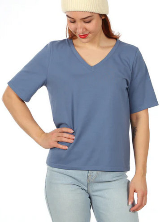 Preview: Studio Schnittreif - FRAU Kay - V-Shirt PAPIERSCHNITT
